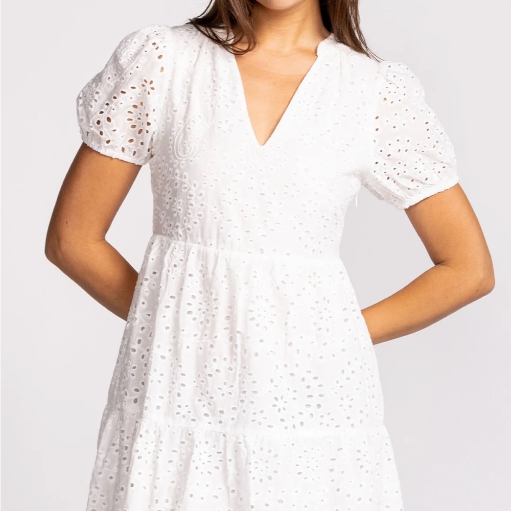 Pink Martini Halle White Eyelet Mini Dress